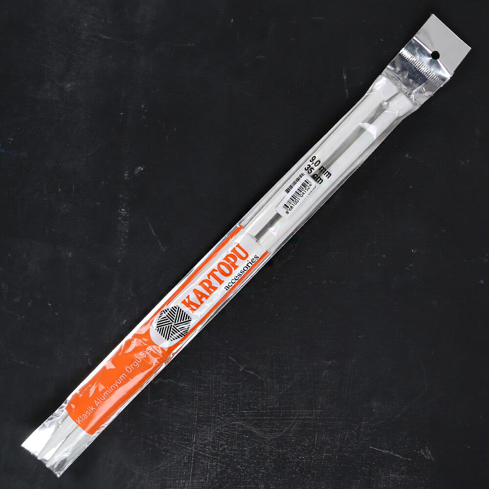 Kartopu 9 mm 35 cm Klasik Alüminyum Örgü Şişi